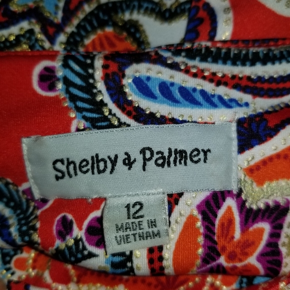 Shelby & Palmer multi color short sleeve dress - Picture 6 of 6